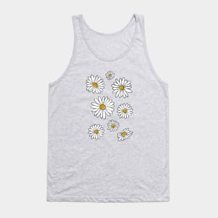 Daisies on Gray Tank Top